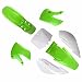 JCMOTO Plastic Fairing Kit | Complete Kawasaki Kx 65 KX65 Fender parts (4Green+3White)