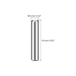 uxcell 3 x 16mm(Approx 1/8") Dowel Pin 304