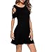 KATEKATECAT Womens Dresses Cold Shoulder Round Neck Loose Tunic Casual T Shirt Dress
