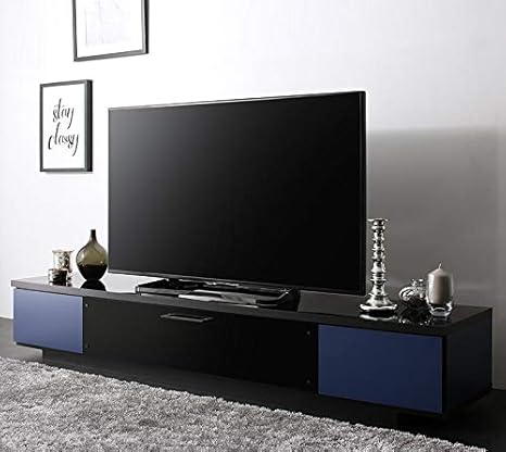 Amazon Co Jp トレンドカラーでクールなリビング テレビボード 180 テレビ台 完成品 日本製 北欧 ローボード 収納 おしゃれ モダン 幅180ｃｍ 50型 大型 60型 60インチ 60v 安い ブルー グレー ブラック 黒 ブルー ホーム キッチン