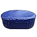 Aleko 145 Gallon Water Capacity PureSpa 2 Person Square Inflatable High Powered Bubble Jetted Hot Tub with Fitted Cover, Dark Blue
