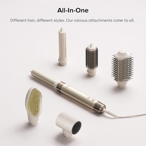 Airbot Hyperstyler &Dryer Hair Straightening Set with Styler and Wrap, Professional Hair Tools for Curly Hair, Gold.