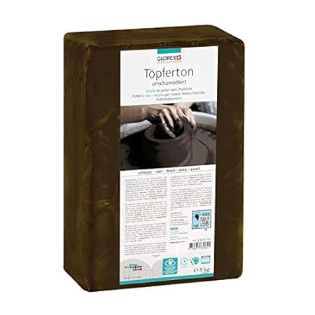 Creative Discount Glorex Töpferton unschamottiert 5kg schwarz