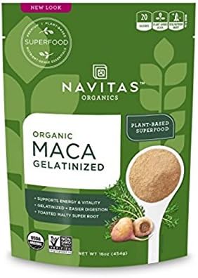 Navitas Organics Maca Gelatinized Powder, 1 Pound Pouches, 90 Servings