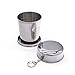 Geekercity 240ML Portable Stainless Steel Folding Cup Outdoor Travel Telescopic Collapsible Mug Camping Hiking Sports Cup Bottle
