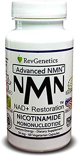 RevGenetics Advanced NMN™: 50 mg Nicotinamide Mononucleotide - Two Bottles (60 Vegetarian Capsules)