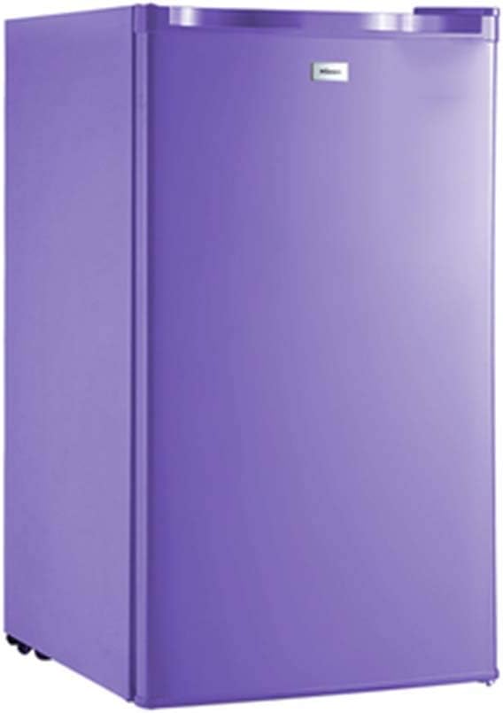 TUNBG Single Door Mini Fridge With Freezer For Bedroom Office Dorm With Adjustable Remove Glass Shelves Retro 90l Compact Refrigerator 7-Speed Temperature Adjustment,Purple
