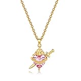 Gold Immaculate Heart of Mary Necklace for Women