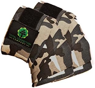 Best Knee Wraps (Pair) for Workout and Fitness Knee Support, 1 Powerlifting and Crossfit Training Equipment. 72" with Velcro and Non-Slip Loop Technology.