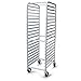 New Star Foodservice 36527 Commercial-Grade Aluminum 20-Tier Sheet Pan/Bun Pan Rack, 26" L x 20" W x 69" H with Brake Wheels primary