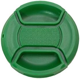Koala Cam - Premium Green Color Pinch Lens Cap Cover for DSLR Cameras for Sony, Nikon, Canon, etc Bundle with Cleaning Cloth (49mm)