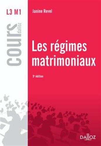 Les  régimes matrimoniaux