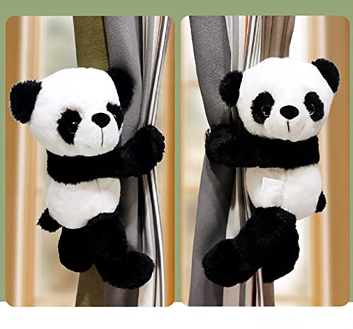 2Pcs Cartoon Curtain Buckle Tieback Animal Strap Curtain Hook Curtain Clip Tie back for Kids Child Nursery Room Window Decorations (Panda), M