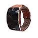 EPYSN Replacement Genuine Leather Band Compatible for Samsung Gear S Sm-r750 Wristband Bracelet Watchband Strap Brown