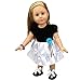 Shero 12 - 16 Inches Baby Doll's Dress Black and White Dress