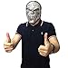 Mick Thomson Face Mask, Halloween Latex Creepy Heavy Metal Silver Decorate Masks, Masquerade and Costume Party Scary Prop