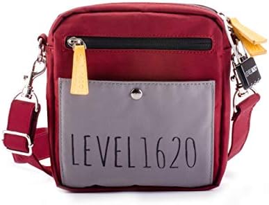 Crossbody bag 7"X8" Adjustable Strap W/Lock Smell Proof (Red)
