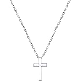 U7 Cross Necklace for Women,Silver/14K Gold Large or Small Cross Necklaces with CZ Diamond,Faith Birthday/Christmas Gift for Her Women Mother Daughter Grandmother