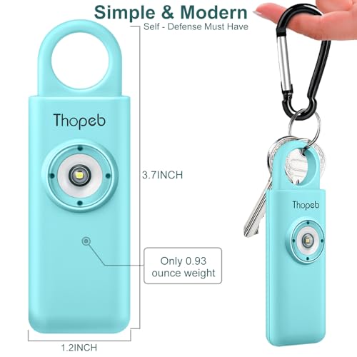 Thopeb Personal Safety Alarm - 130dB Loud Siren With LED Strobe Self Defense Keychain