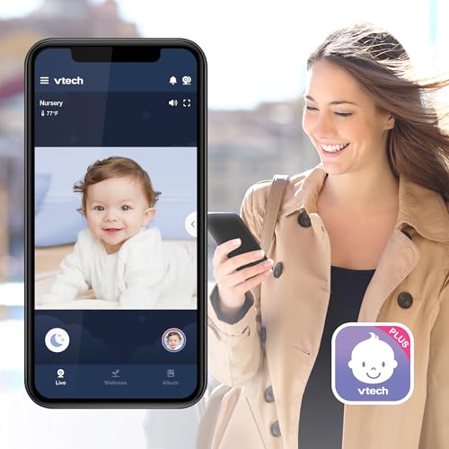 VTech Upgraded Smart WiFi Baby Monitor, 1080p FHD Camera and