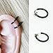 5 Pair Punk Goth Clip On Fake Hoop Nose Lip Ear Ring Stud Earrings Piercing Earclip