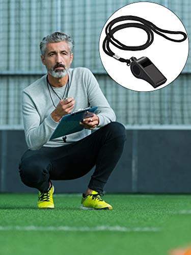 image for Mudder 6 Pack Plastic Sports Coach Whistles with Lanyard(6 Pack)