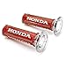 Krator Honda Motorcycle Street Bike Racing Red ComFort Gel Hand Grips (7/8