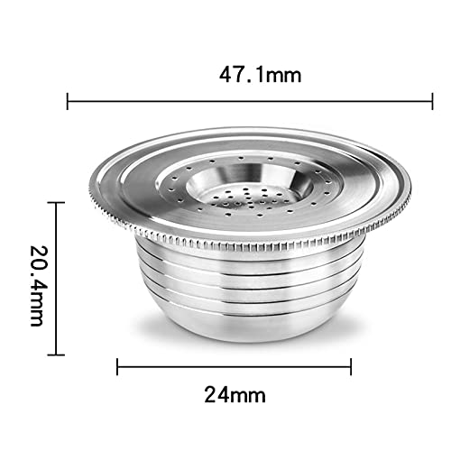 Cestello del filtro del caffè, capsula del caffè riutilizzabile in acciaio inossidabile riutilizzabile con guarnizioni… - immagine 3