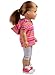 sweet dolly Pink Striped Short Sweater with Hat Pants Sets Fits 18 Inch American Girl Doll Clothes