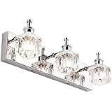 PRESDE Vanity Lights Bathroom Fixture Over Mirror 3 Lights LED Modern Bath Lighting Wall Sconce