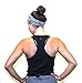 Womens Sports Headband - Athletic Sweatband - Wide Nonslip Stretchy Headwear with Sweat Wicking Material for Running Yoga Crossfit Workout Fitness (Circles in Sky Blue Paled Turquoise and Watermelon)