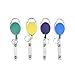 Officeship 6PCS/Pack Carabiner Badge Holder Reels with Back Splint-Black with Back Splint