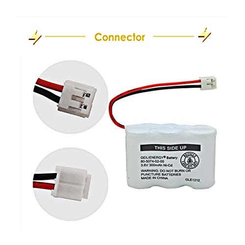 GEILIENERGY 2/3AA 3.6V NI-CD Cordless Phone Battery Compatible with at&T 2422 80-5074-00-00 1165 4200 E1802(2 Pack) - Thumbnail 4