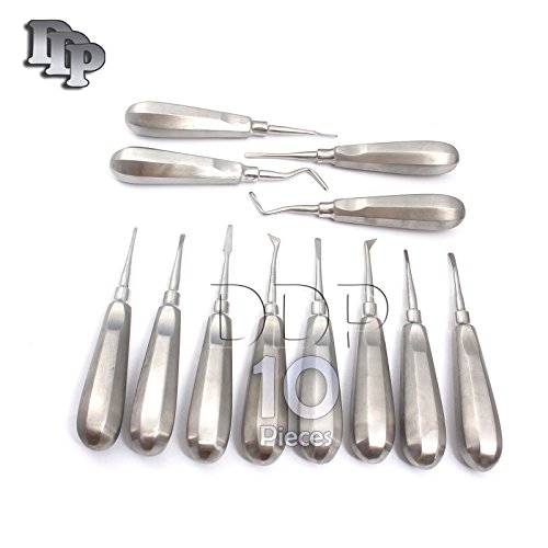 DDP DENTAL ELEVATORS STRAIGHT CURVED COGSWELL CRYER SPEAR CRANE APICAL EXTRACTING 12 PCS INSTRUMENTS