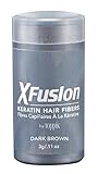 XFusion Keratin Hair Fibers, Dark Brown, Travel Size, 3g (0.11 OZ)