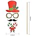 Sugoiti Christmas Photo Booth Props 32 Pieces DIY Kits Dress-up Decoration for New Years Party