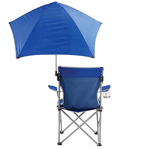HM&DX Portable Folding chairs outdoor Camping chairs With sunshade Sun protection Beach chair Compact Camping hiking beach fishing garden -blue