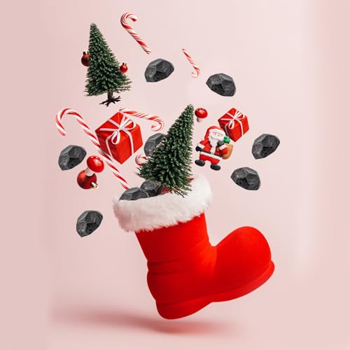 FRUIDLES CHRISTMAS COAL CHOCOLATE, MILK CHOCOLATE PARTY BAG FILLERS, INDIVIDUALLY WRAPPED FOILS, RESEALABLE BAG, KOSHER CERTIFIED DAIRY (1 POUND)