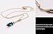 TOPSTARONLINE 18k Gold Plated Gorgeous Blue Waterdrop Crystal Necklace