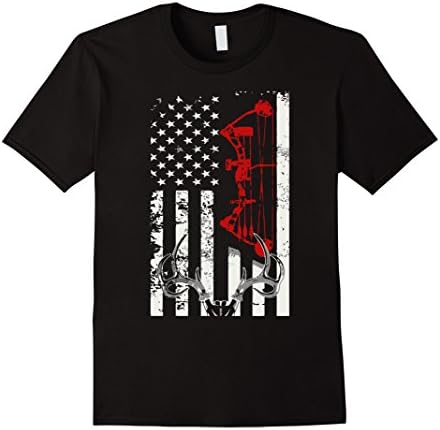 Men's Deer Hunting Flag T-shirt 3XL Black