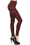 Leggings Depot Women's Fall/Winter Ultra Soft Christmas Reindeer Snowflake Print Holiday Fashion Leggings (Christmas Tree words, One Size (Size 0-12))