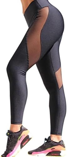 TAORE Leggings Mesh Leggings Womens High Waist Workout Leggings Fitness Sports Gym Running Yoga Athletic Pants
