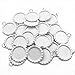 IGOGO 1 Inch Flat Bottle Caps with Hole and Jump Ring – 50/100 PCS Chrome or Mixed Colors Craft Bottlecap Pendants for DIY Jewelry Making, Hair Bows, Scrapbooking, Keychains, Crafts (White, Quantity：25pcs)