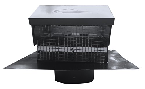 Galvanized Steel Roof Vent Cap with Damper & Removable Screen
