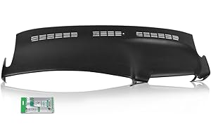 GRAND ORANGE TPE Dash Cover Compatible with 1999-2006 Chevy Silverado & GMC Sierra Fit 00-06 Tahoe Suburban Avalanche Dashboard Dash Panel Black