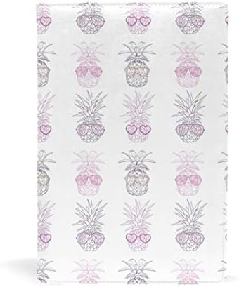 Pink Pineapple with Glasses Book Covers School Book Protector Protect Against Wear 8.7×5.8in