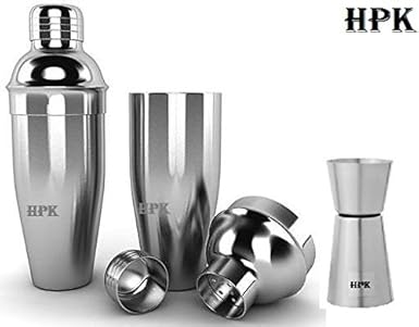 HPK BAR Accessories-Cocktail Shaker With Double Sided Peg Measuring cup 30/60 ml (stainless steel)