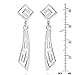 AeraVida Enchanting Abstract Greek Key Style .925 Sterling Silver Post Dangle Earrings | Casual Sterling Silver Dangle Earring for Women