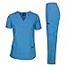 Dagacci Scrubs Medical Uniform Women and Man Scrubs Set Medical Scrubs Top and Pants