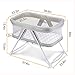 2in1 Stationary&Rock Mode Bassinet One-Second Fold Travel Crib Portable Newborn Baby,Gray…